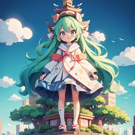 Sky tree　join together　tall　Tokyo　Personification