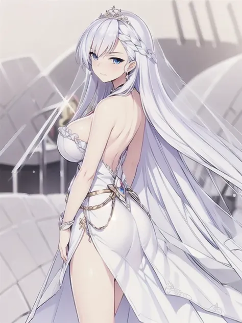 belfast \(azur lane\),((masterpiece)),(((best quality))),((ultra-detailed)),((illustration)),((disheveled hair)),((frills)),(1 g...