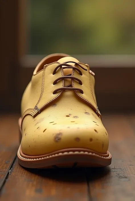 Make man Shoe from potato,  label text ("potato "), background (bokeh)
Best picture,Verry detail,realistic,ultraHd