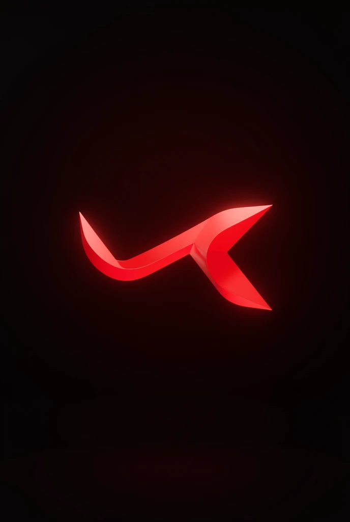 SK 3d logo design in red colour with black background 