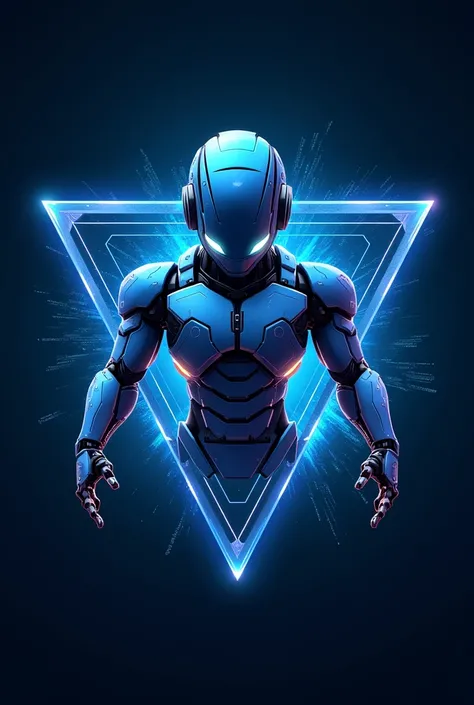 Xtreme Byp Logo Futuristic Has Database coming out of the logo,Blue based,With A futuristic robot mascot,and then has a text below that says Xtreme,cool, aesthetic,cool,cool,has data like features at the background