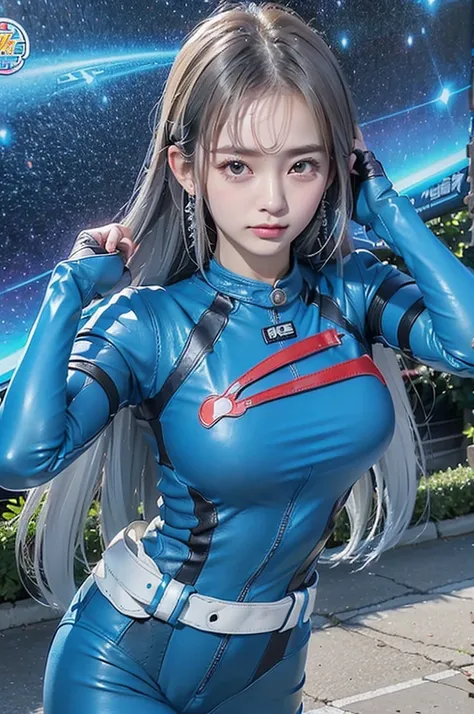 Super delicate beauty, 1 girl, Intricate body details,,Unreal Engine:1.4, Enchanted face、Embarrassed face、Open your mouth、Drooling、Wipe away tears、Highest quality、Bust Oversized、Long limbs、(((motorcycle racing outフィット)))、(((Wearing a one-piece motorcycle l...