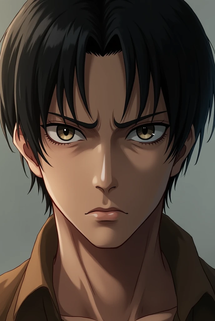 Realistic Serious face of eren yeager from attack on titan anime