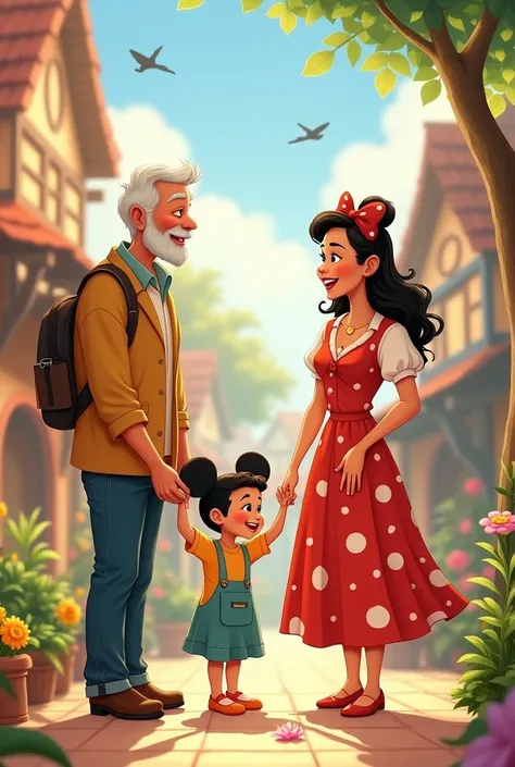 Disney themed family illustrations Disney themed family illustrations 