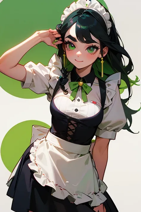 (Highest quality, masterpiece:1.2), High resolution, Very detailed, Realistic:1.37, Fantasy, An illustration, Green Eyes、Queen, Platinum decoration、beautifully、Eyeshadow Red、Thick eyebrows、Long eyelashes、pupils are black、((Her hair is light green)).Embarra...