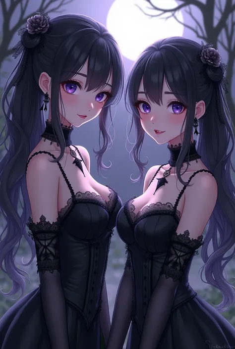 I wanted four cute  women goth anime 