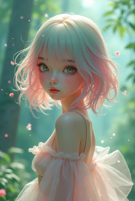 Very young Japanese girl, anime, manga, 3D, sexy, sparkles, Pink Green Hair, posing, in the Fog and Green Haze, Glitter Dust, dynamic shadows, masterpiece, bright colors, Shimmers, clear details, beautiful appearance, Wide Format Image, score_9, score_8_up...