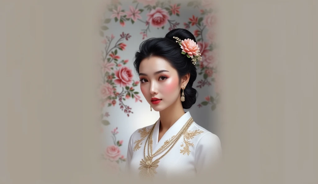 a beautiful thai massage therapist, 1 woman, photorealistic, realistic skin textures, extremely detailed face and body, beautiful detailed eyes, beautiful detailed lips, incredibly detailed intricate ornate detailed thai traditional dress, ornate tradition...