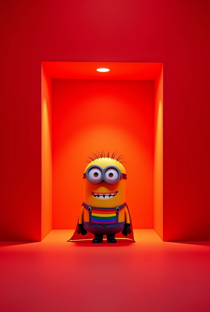 Minion with LGBT flag on Red Square