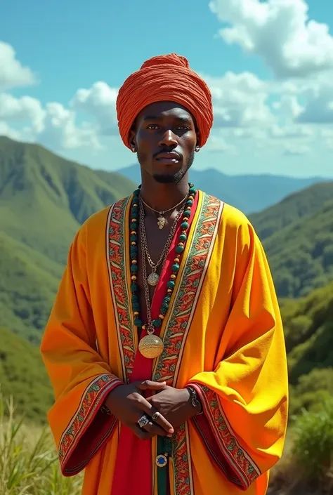 Jun Jungkook bts wearing grean,yellow and red flag colors Ethiopian traditional  mens clothes in Holliday 

