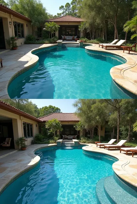 Old swimming pool new luxury swimming pool