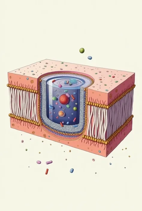 Biological illustration of cell membrane 