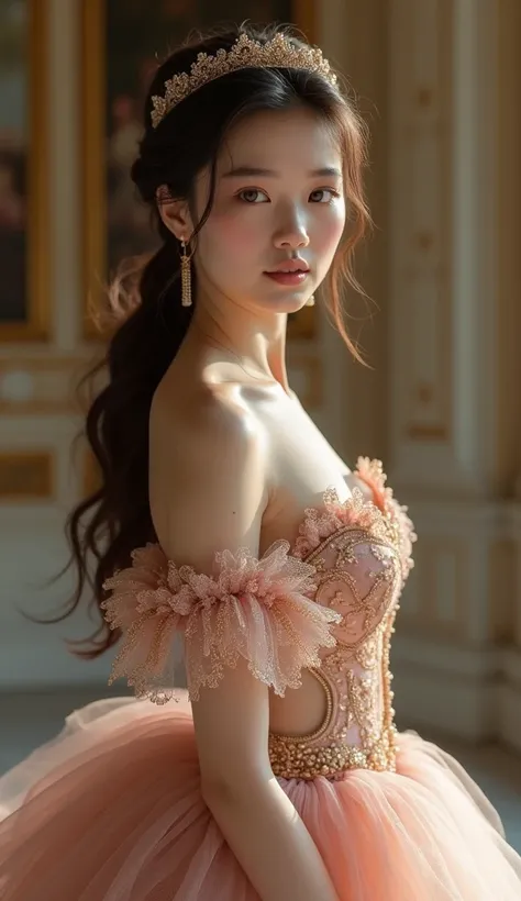 beautiful girl in luxurious dress