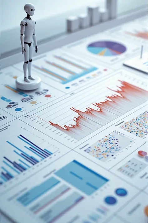 Graphs or charts showing risk analysis or an AI system evaluating risk data