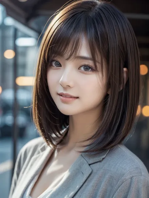 straight bob hair, (masterpiece, best quality:1.2), 1girl, solo