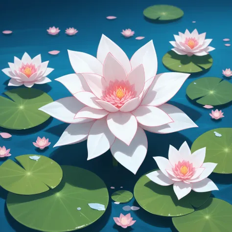 score_9, score_8_up, score_7_up, extreme close-up, a giant lotus flower emerges from a sea of swirling mist, its petals a blend ...