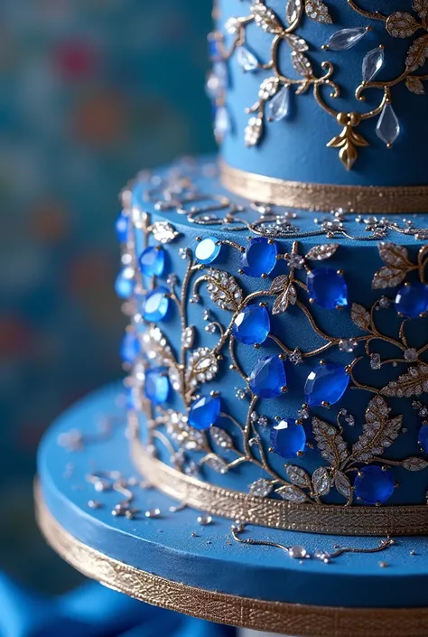 Sapphire diamond cake、Close-up、Decorate your background in style、