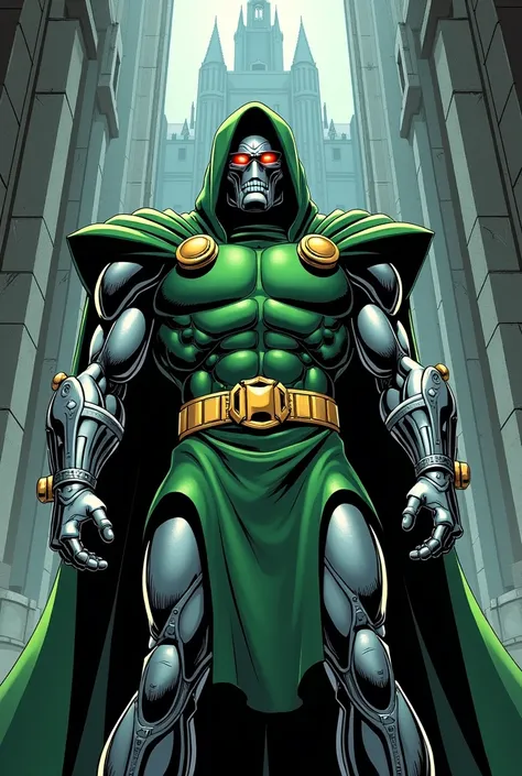 Made a comic character Dr doom.
Standing in the castle and looking Forward.
Made Average Figure.