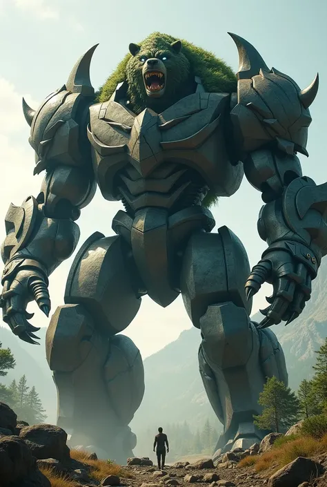 With a mighty roar, Bearicron begins to transform into Mega-Bearicron, a giant beast of destruction! Now a towering titan, its claws can slice through mountains, and its armored hide is nearly impenetrable. Mega-Bearicron’s roar can cause shockwaves that f...