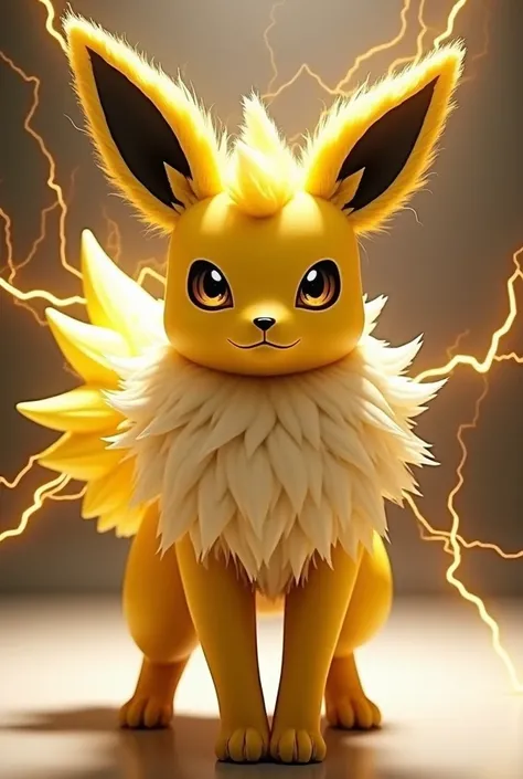 Photography, full body BREAK of real life “Jolteon” BREAK portrait, symmetrical, highly detailed, smooth, sharp focus, cinematic lighting, kkw-ph1 ((more detail,enhanced_ Jolteon:)1.37)