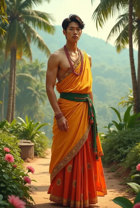 Kim namjoon in Kerala dress 
