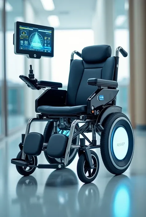  medical wheelchair with advanced feature and monitor display

