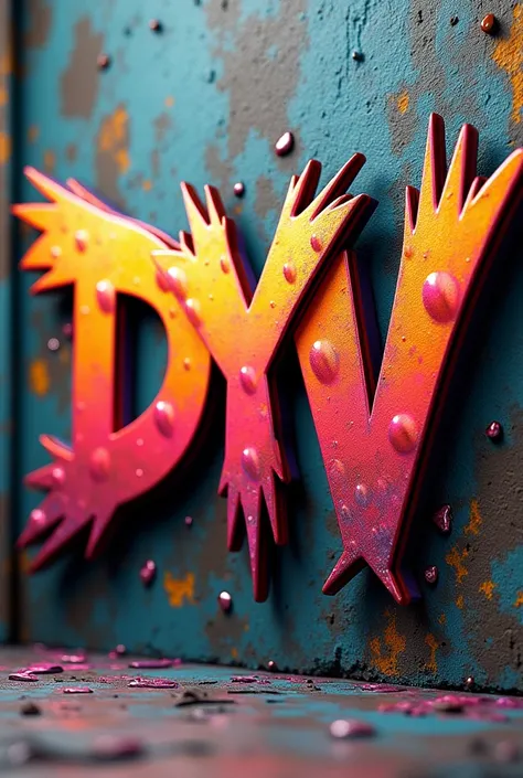  I need a 3D graffiti with the letters DYV 
