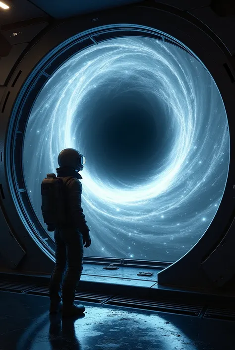 BLACK HOLE FROM THE WINDOW OF A SPACESHIP




