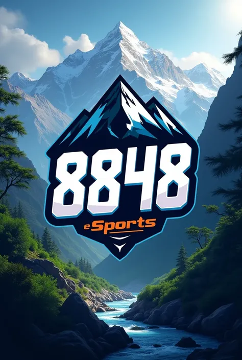 make a gaming logo name is 8848 ESPORTS  nepal them 