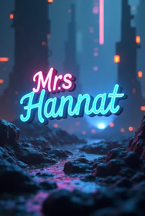 Make the name Mr,s Hannat with a cool background 