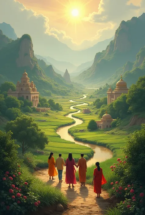 India is a heaven which has all type of resources with every aspects like nature ,food,lovable people and pets .people living a peaceful life with joint family and working in agriculture with natural oriented life .i need this in beautiful art having spiri...