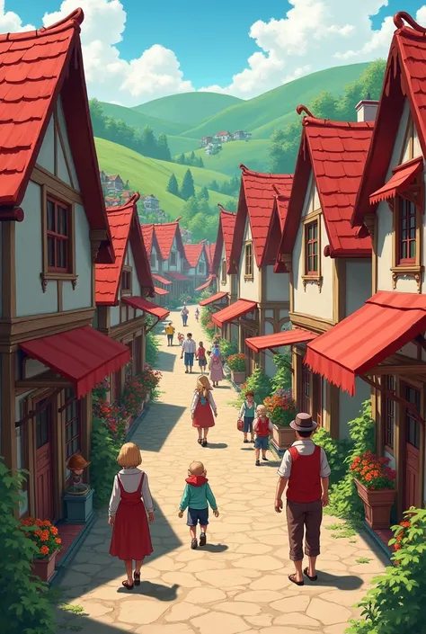 include color red, include the title: The Littletown Way