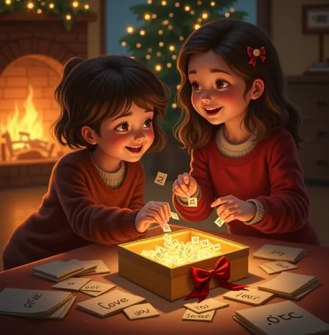 The story centers on Christmas morning when one unnoticed, small gold box with a red bow is discovered. Inside, it contains slips of paper with virtues like "love," "joy," and "peace." The final message reveals these gifts are available to all through fait...