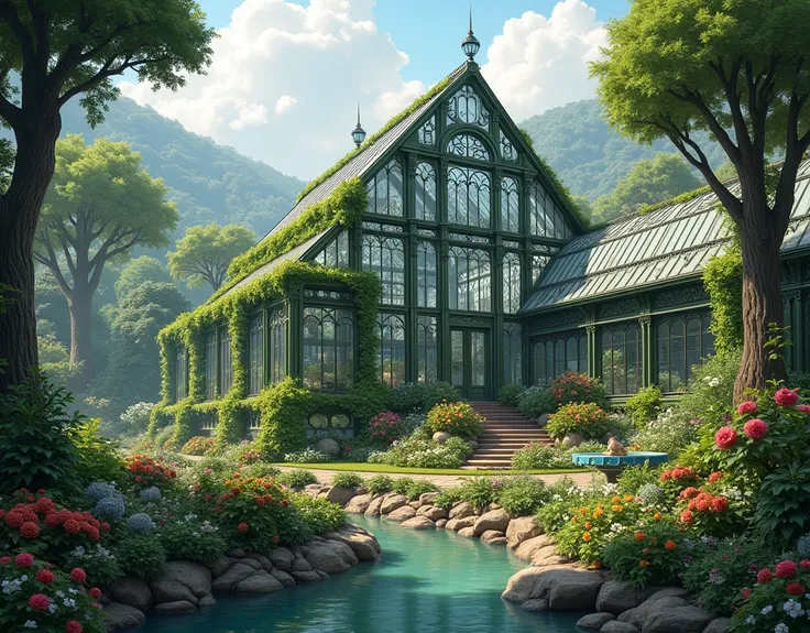 Magical Divided Greenhouse for Organized Plant Cultivation and Animal Husbandry Just the Room 