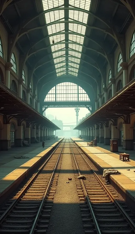 A train station without people. 