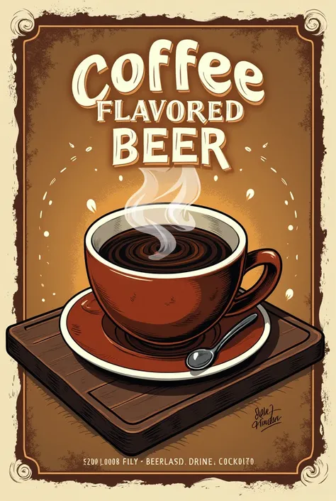 coffee flavored beer label 