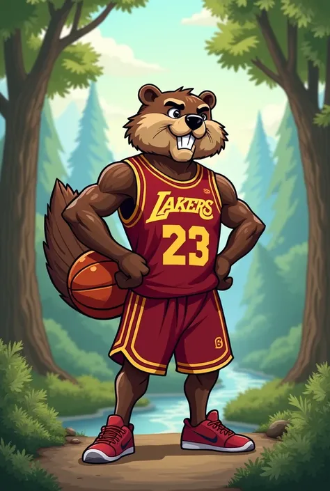 Draw Lebron James as a beaver