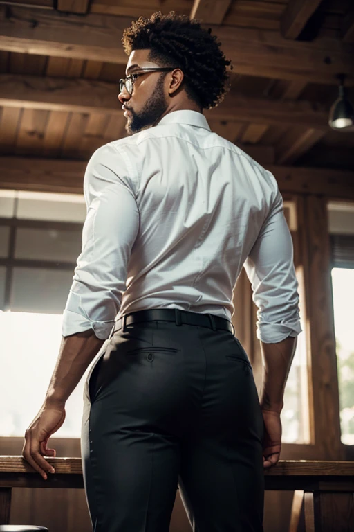 black boy with big bubble butt, curly hair, high detail, full body, photography, 8k, realistic, ultra hd, realistic, highly detailed, perfect composition, beautifully detailed intricate insanely detailed, 8k artistic photography, soft natural volumetric ci...