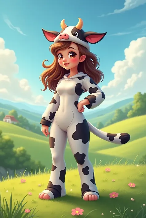 Woman dressed as a cow