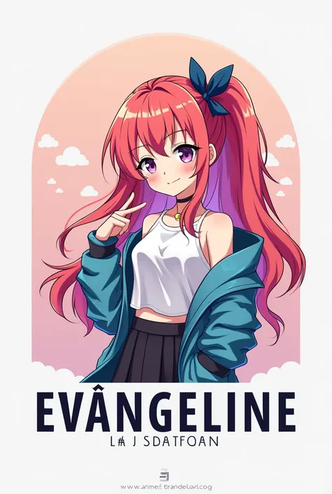 Evangeline clothing store in modern logo with an anime

