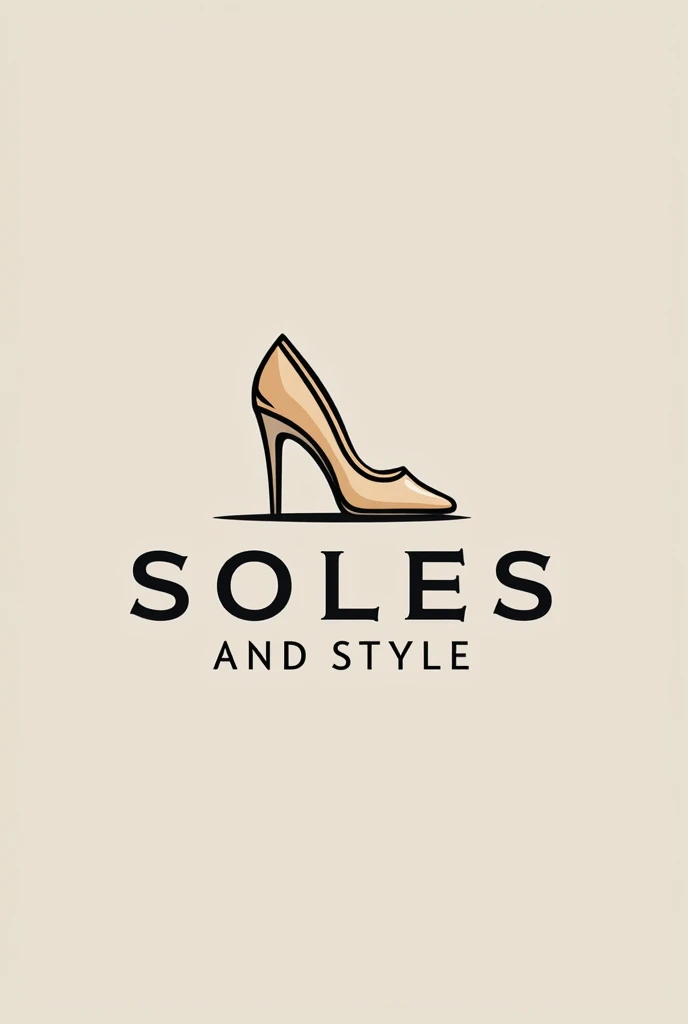 Create a shoe store logo with the name soles and style
