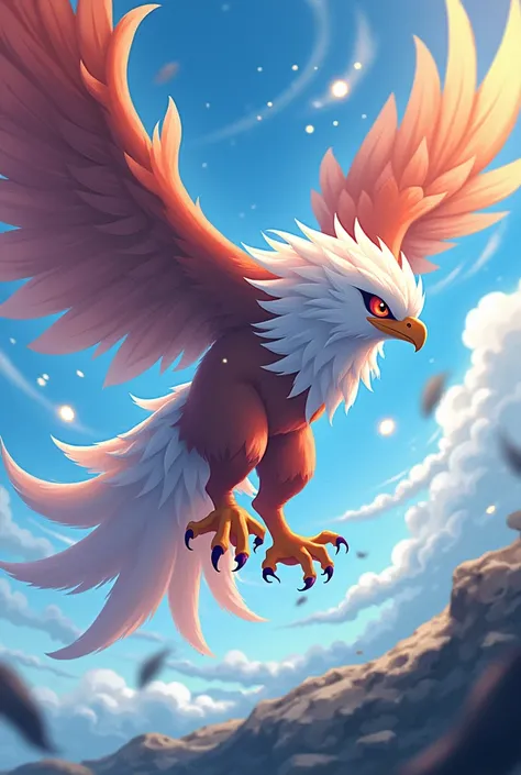 Eagle with wind power pokemon style