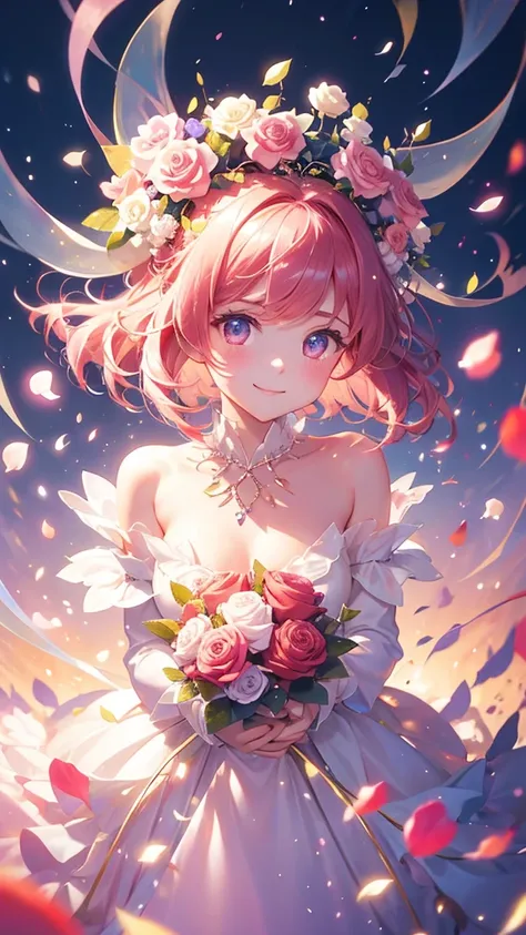 Rose flower person、Rose Fairy、Rose Costume、Surrounded by roses、A gentle gaze、A kind smile