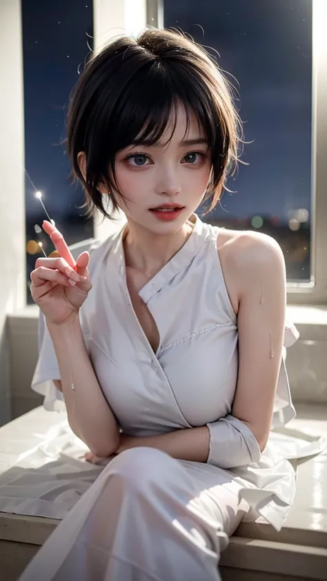 In 8K、highest quality、masterpiece、Super detailed、Ultra-high resolution、

Bathroom、((1 person))、girl、Wrapping a large towel around your body、Expose your shoulders、Wet your hair、Wet Skin、Water droplets fall、(jirai type make-up:1.3、jirai girl:1.3、Red Eyeliner...