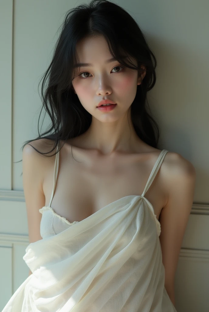 A half-naked Japanese girl 