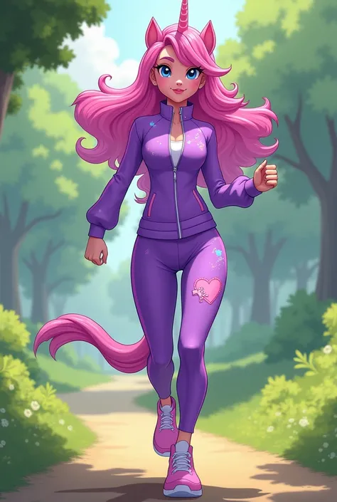 princess cadence in a track suit anthropomorphic 