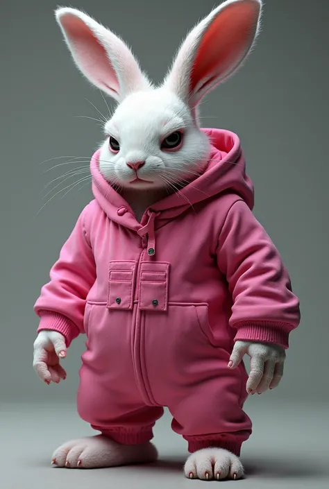 Sinister Adult Rabbit, dressed in pink 