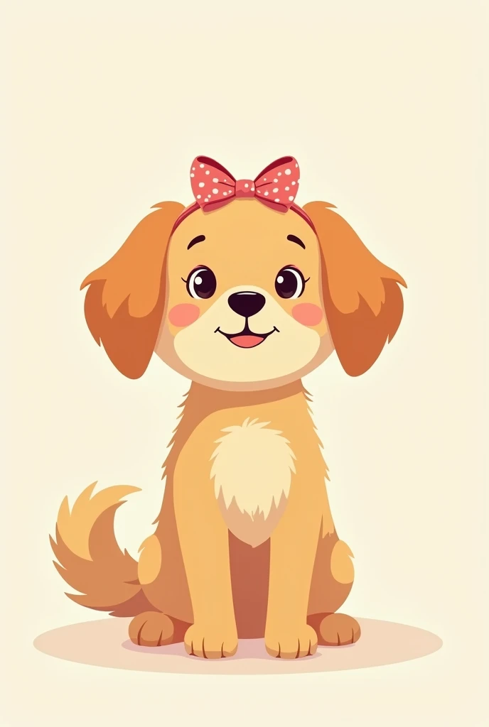  LESBIAN DOG WITH HEADBOW IN VECTOR ILLUSTRATION