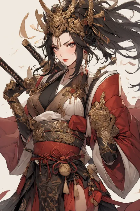 A beautiful female samurai. Ultra high quality.