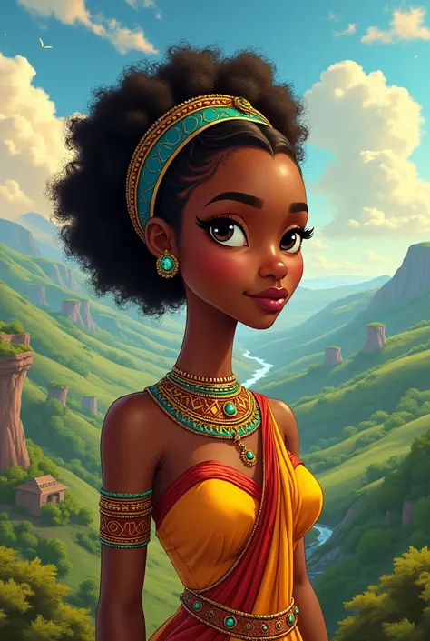 An African princess. Animated art inspiration.